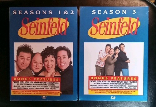 Seinfeld-Seasons 1-3 DVD Box Set (HD Remaster w/HOURS Bonus Footage) NEW+SEALED! - Picture 1 of 8