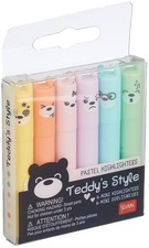 Legami Teddy  s Style Set of 6 Mini 1 Count Pack 6 , MULTICOLOR 2