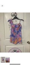 Kids-Lilly Pulitzer One-Shoulder Floral Ruffle Romper M 12-14 Multicolor