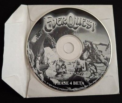 Everquest 1998-1999 Phase 4 Beta Disc 989 Studios Great Working Condition RARE
