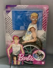 Barbie ​Ken Fashionistas Doll #167 with Wheelchair & Ramp Wearing Tie-Dye Shirt