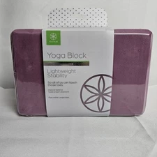 New Gaiam Yoga Block Supportive LatexFree Pilates Meditation Lavender Purple NWT