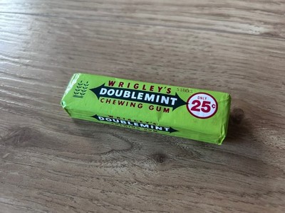Vintage Packung Wrigley s Double Mint Kaugummi 25 Cent ungeöffnet RAR Amerika