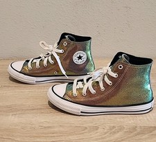 Converse Chuck Taylor All Star Hi Top Shoe Iridescent Glitter Size Junior US 5