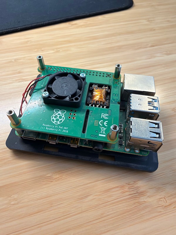 Raspberry Pi 4 Model B 4GB with PoE HAT and 64GB MicroSD card bundle