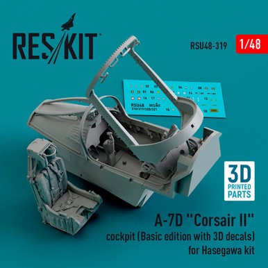 Reskit RSU48-0319 1/48 A-7D Corsair II Cockpit for Hasegawa Kit (3D
