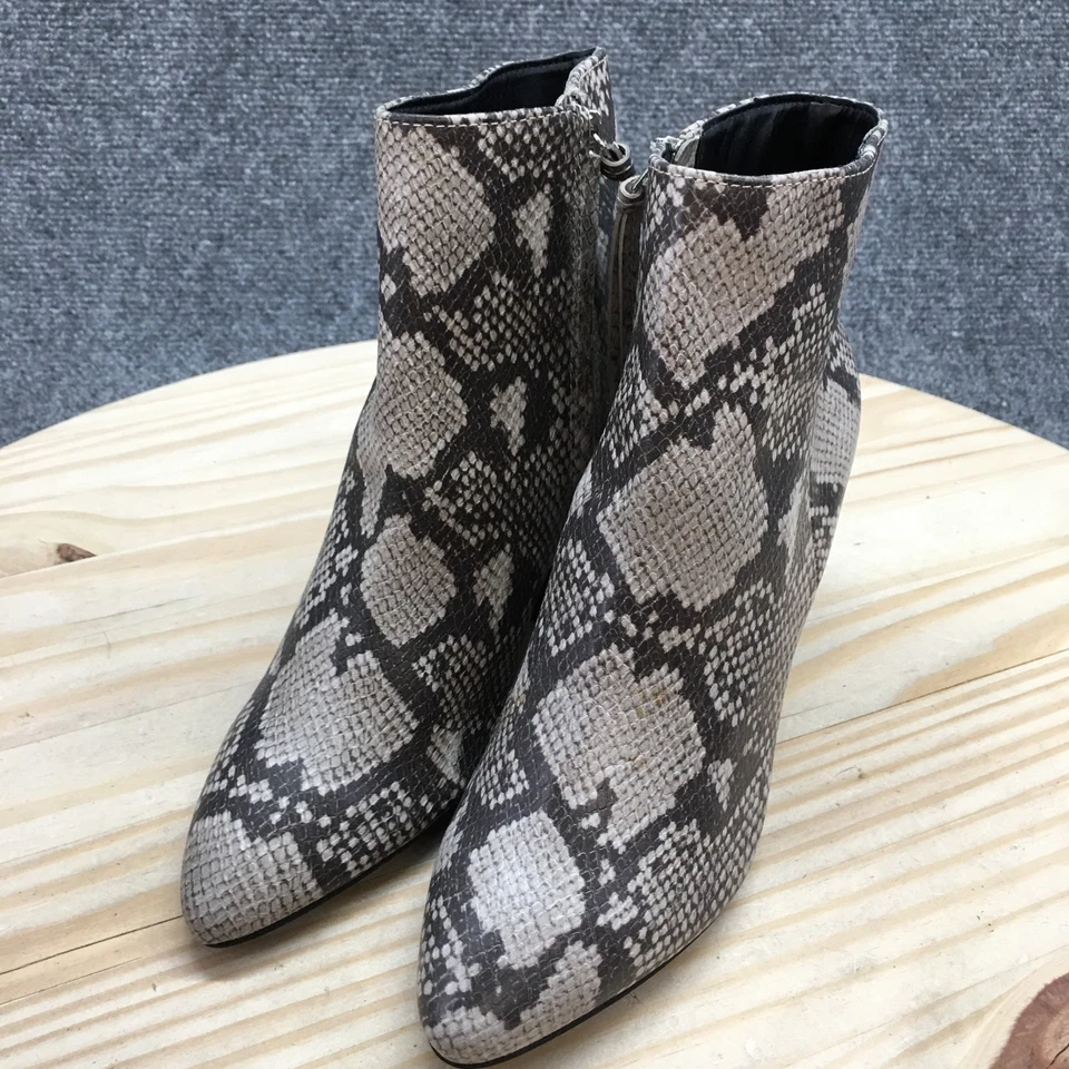 Dolce Vita Botines Mujer 7.5 Gris Coltyn Piel de Serpiente Cremallera Informal Imitación Cuero Foto 4 de 4