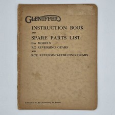 Gleniffer RC & RCR Reversing Gear Manual 1950s Instruction & Parts Book Glasgow