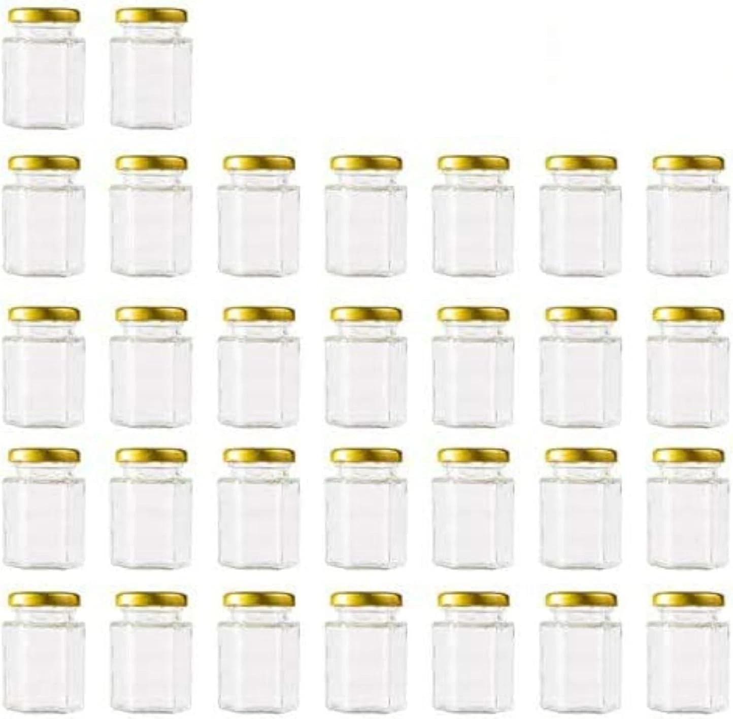 4 Oz Clear Hexagon Jars Small Glass Jars with Lids Mason Jars 30 Pack
Opens in a new window or tab