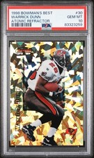 1998 Bowman'S Best Atomic Refractor #30 Warrick Dunn #/100 PSA 10