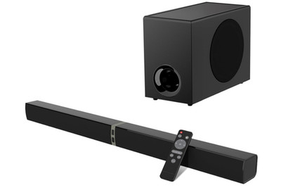 Barra de sonido 120W con subwoofer, Bluetooth 5.3, ARC, óptico y AUX para TV. Nu