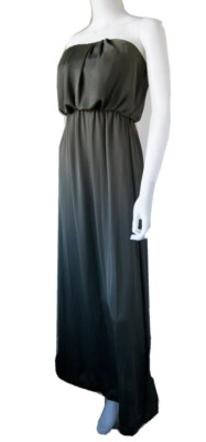 JODI Kristopher Dark Green Full Length Sleeveless Tube Top Dress SZ S | eBay