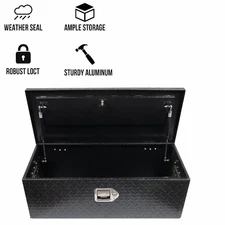 Labwork Aluminum Black  Tool Box For Pickup Trailer Truck Storage 30 Inch
