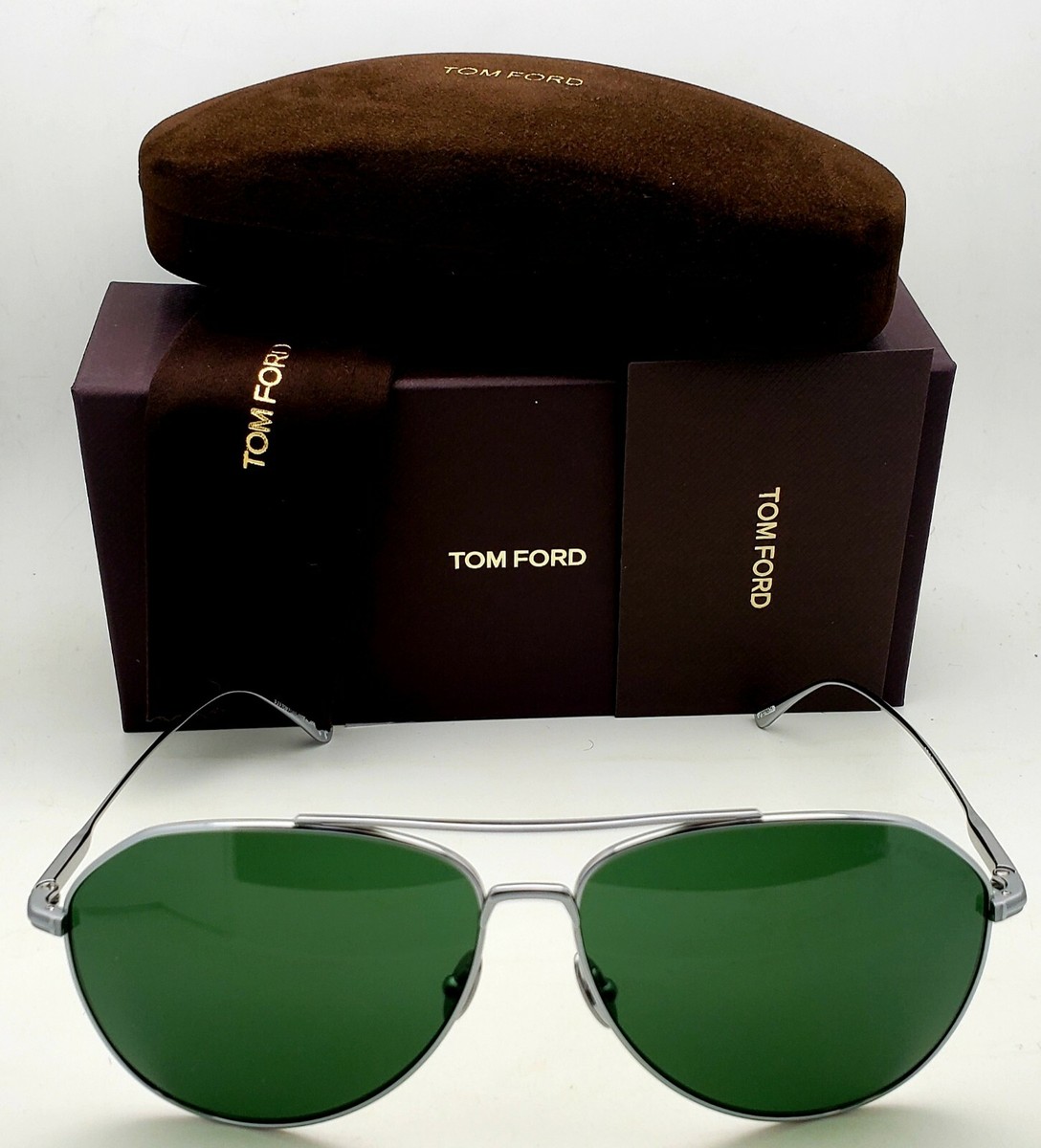 TOM FORD Sunglasses CYRUS TF 747 16N 62-13 Silver Titanium