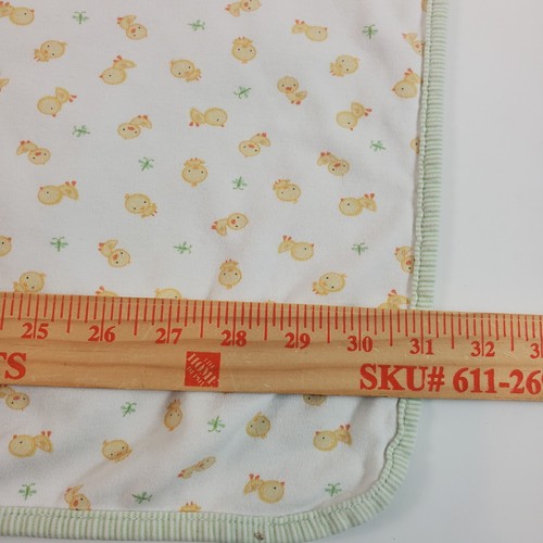 Just One Year Carter's baby blanket Green stripes Yellow Chick Duck Sweet Baby - Picture 6 of 7