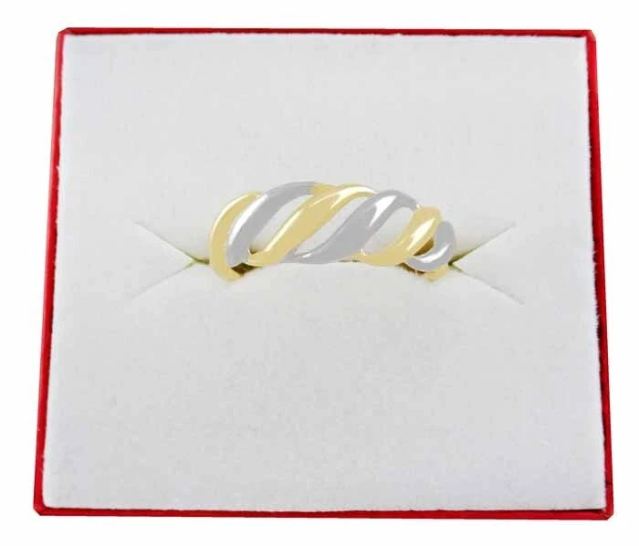 DOME STYLE RING 14K YELLOW & WHITE GOLD - New With Tag - Image 4 of 4