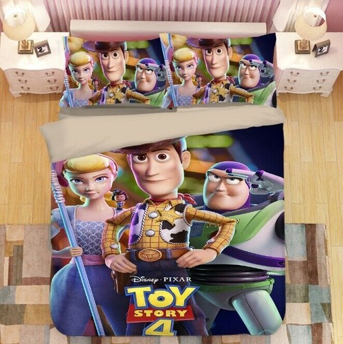 Toy Story Collection Cartoon Bedding Set Single Double King Quilt Cover Set Gift - Picture 12 of 19