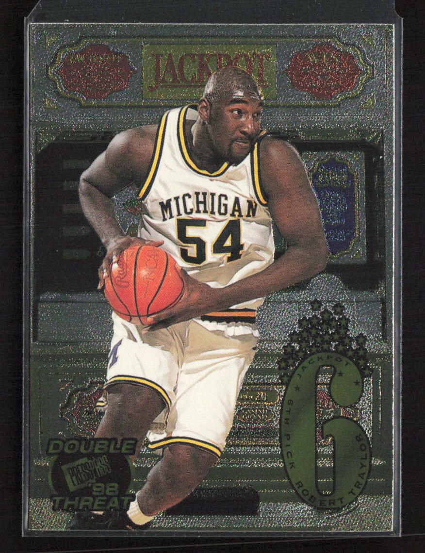 1998 Press Pass Double Threat Jackpot #J3A Robert Traylor Michigan Wolverines