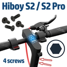 4x Allen Head STEM SCREWS Hiboy S2 S2 Pro Electric Scooter Nut Bolts Hex Black