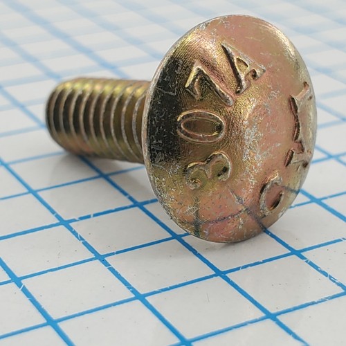 1/4-20 x 3/4 MPT Yellow Zinc Carriage Bolt (Lot of 100) - Picture 1 of 4