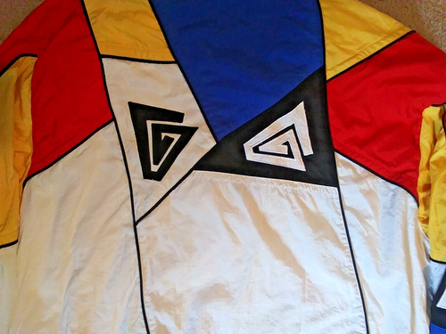 Vintage 80's 90's Head Sportswear Zip Up Lined Windbreaker Colorful Size Large - Picture 8 of 16