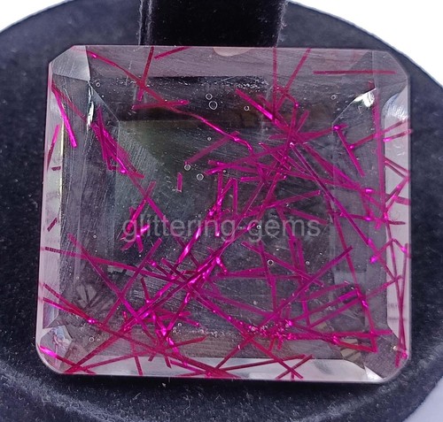 144.35Ct Emerald Pink Rutilated Quartz Certified Transparent Loose Gemstone 5AIZ - Picture 2 of 7