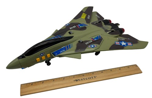 RARE Funrise 1995 US Navy Camouflage Camo Airplane US128 Lights & Sound Work - Picture 9 of 10