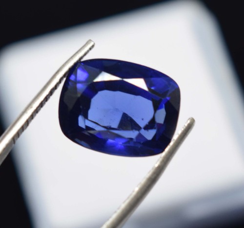 Gemstone Certified Unique 8.15 Ct Natural Beautiful Blue Sapphire Cushion Shape