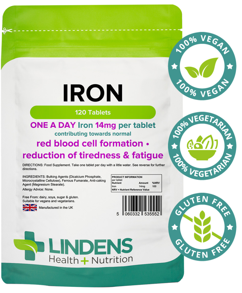 Iron 14mg 360 Tablets Boost Energy Reduce Tiredness Fatigue Anaemia Lindens - Image 3