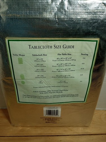 Blendende silberne Vinyl Tischdecke - 60 x 84 oval - Bild 6 von 10