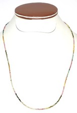 Collane A Filo Di Gemme Di Tormalina Multicolore 2-2.5mm A Taglio Rotondo 12-40"