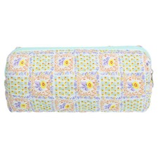 1 Pc Women Durable Small Quilted Makeup Bag for Travel Green Yellow Purple