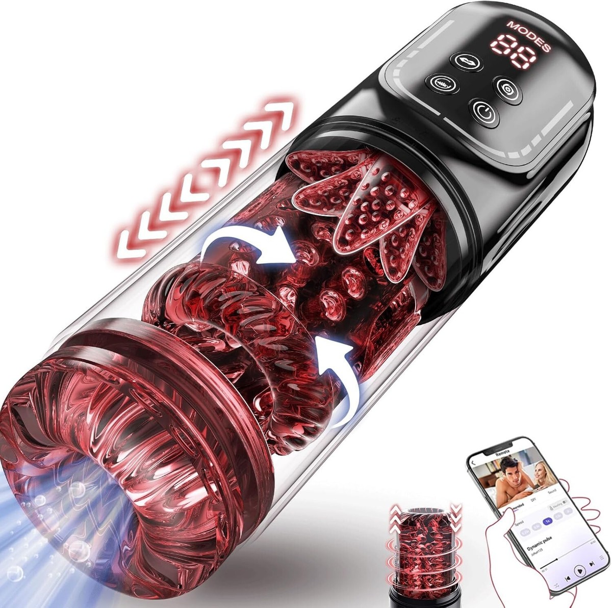 Male Masturbator Penis Pump Toy Pocket Pussies 7 Thrusting Rotating  Vibrating | eBay