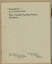 1932 auction sales particulars - houses on Buckland rd, Maidstone, Kent