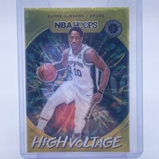 2019-20 NBA Hoops Premium Stock High Voltage Flash #18 DeMar DeRozan SA Spurs
