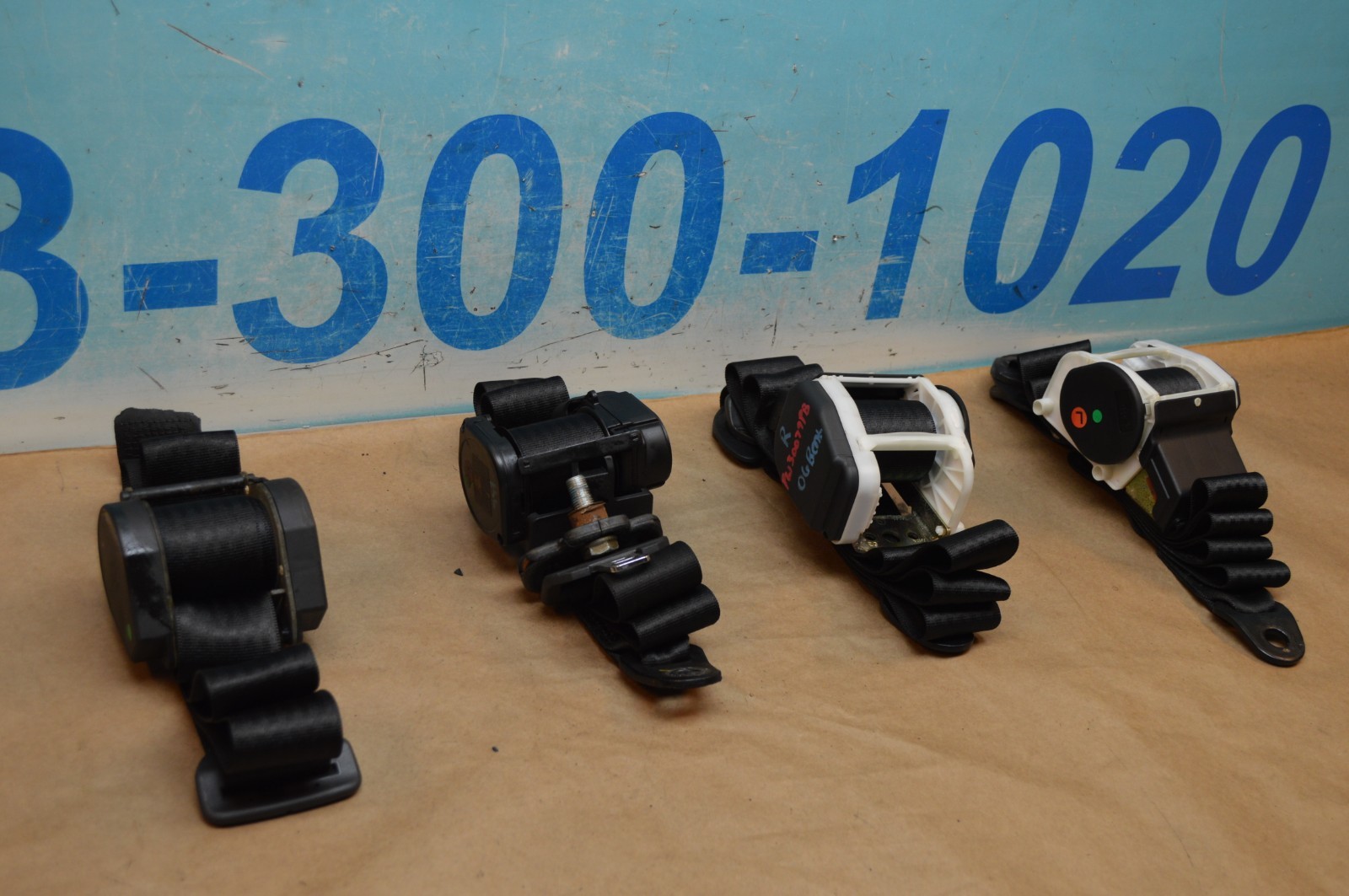 05-09 BENTLEY ARNAGE T FRONT AND REAR SEAT BELTS BLACK SET OF 4 OEM