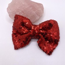 Fashion Girl's Lovely Multicolor Bow-knot Sequins Hairpins Red 