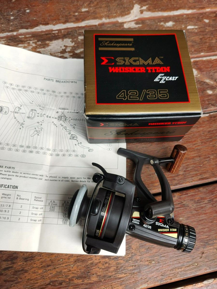 SHAKESPEARE SIGMA WHISKER TITAN EZCAST 42/35 FISHING REEL NEW IN