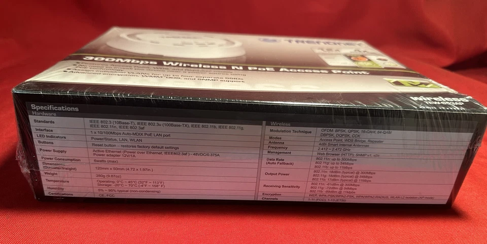 New Sealed Trendnet TEW-650AP N150 Wireless N Access Point 150Mbps SSID BrandNew - Image 3 of 4