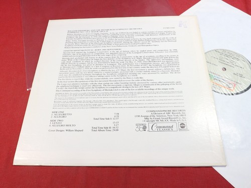 Shostakovich SYMPHONY NO 1 Steinberg LP Command CCSD-11042 USA near mint - Bild 2 von 3