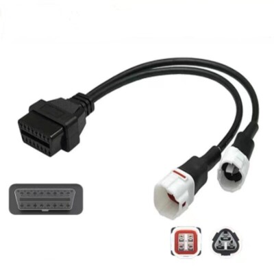 3pin 4 pin 2in1 OBD2 Diagnostic Adapter Connector Cable For Yamaha Motorcycle