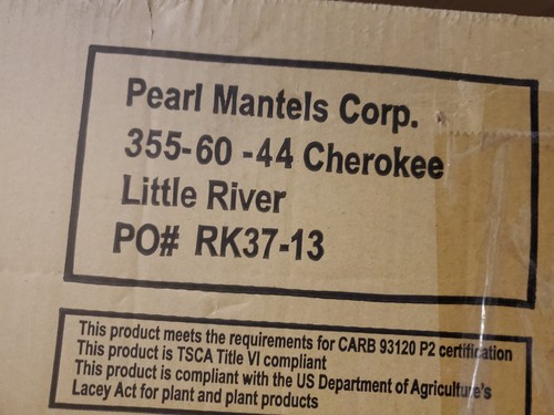 Pearl Mantels 355-60-44 The Cherokee 60in (5ft) Mantel Shelf Little River Finish - Picture 7 of 8