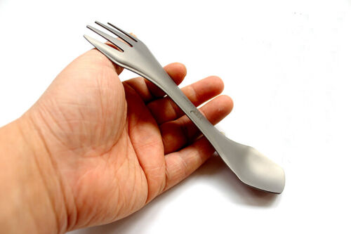 Portable Pure titanium outdoor outdoor tableware picnic camping fork and Spoonp - Picture 3 of 7