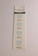 Mrs Grossman's Lot of 3 Strips Brand New in Package Footprints Boy Blue Stickers