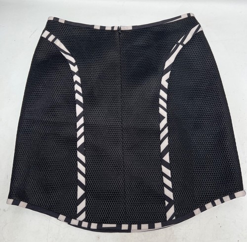 Elliatt Black White Pencil Skirt Stretch Mesh Net sz Medium - Picture 3 of 4