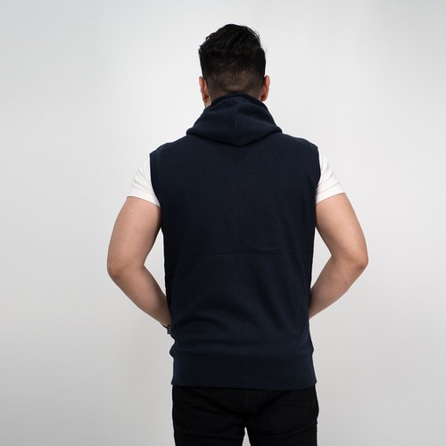 Men's Sleeveless Sweatshirt Hoodie Casual Zip-Up Sweatshirt Drawstring Top S-4XL - Picture 29 of 44