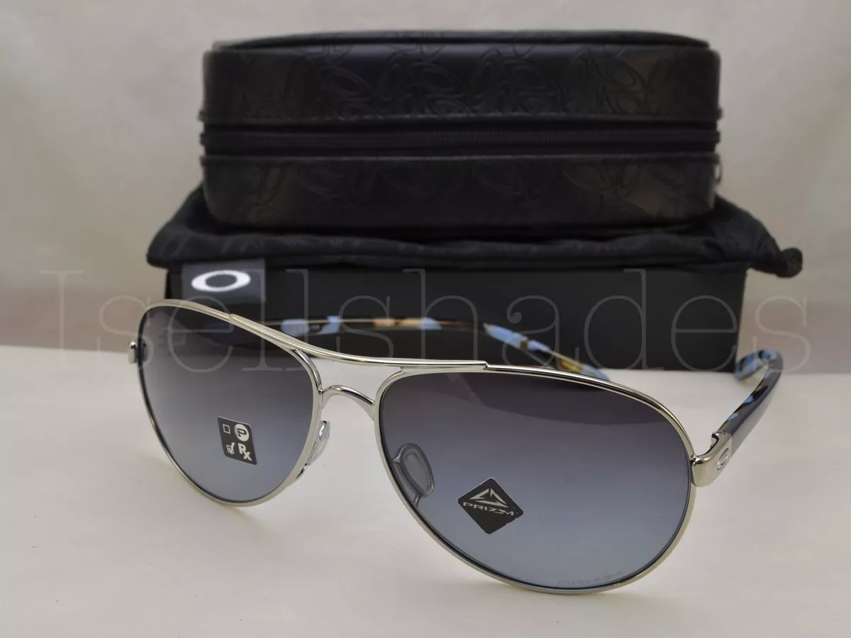 Feedback Prizm Sapphire Polarized Lenses, Polished Chrome Frame Sunglasses