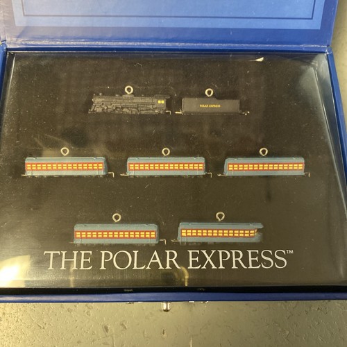 Adorno Tren Polar Express Miniatura 7 Coches Sello Recuerdo Nello Williams - Imagen 2 de 4