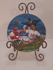 Vintage 1985 Moments Of Victory Baseball Ray Cara 7" Diameter Avon Plate