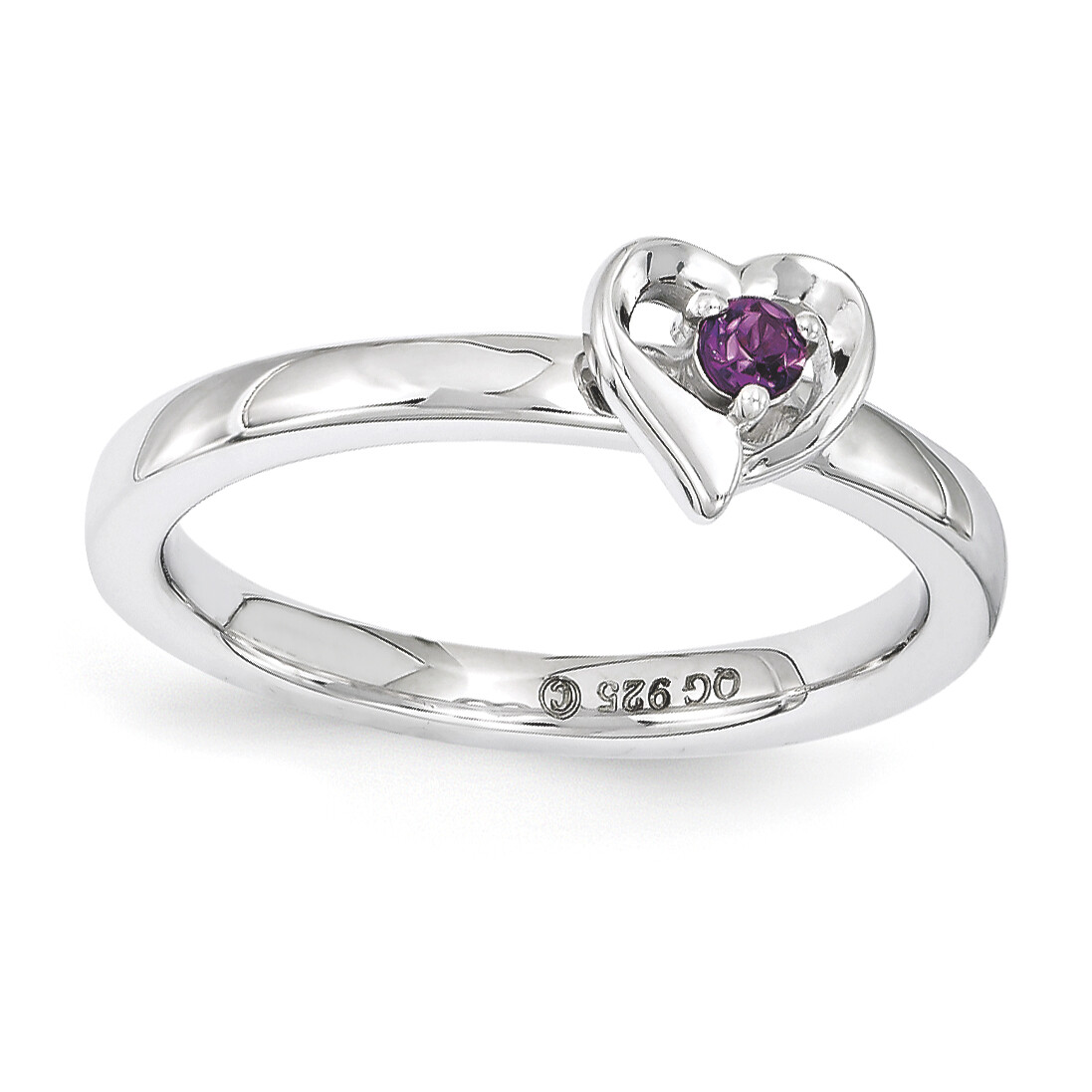 Sterling Silver Stackable Expressions Rhodolite Garnet Filigree Ring Sterling Silver Stackable Expressions Rhodolite Garnet Filigree Ring